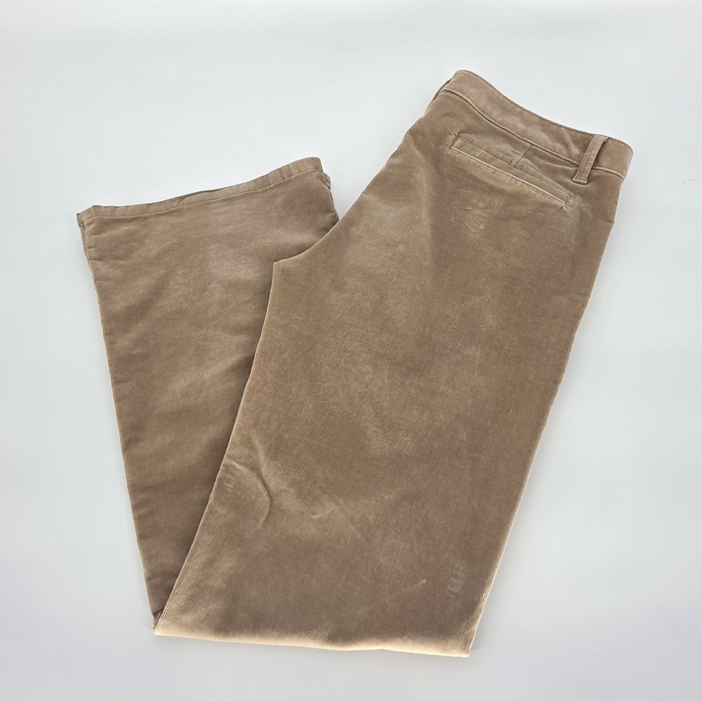 Banana Republic Jean Women 32 City Beige Wide Leg MidRise Straight Corduroy Feel